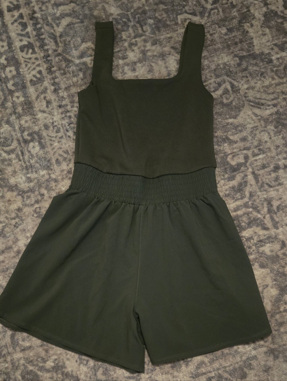 XS Maurices 24/7 Olive Green One-Piece Romper